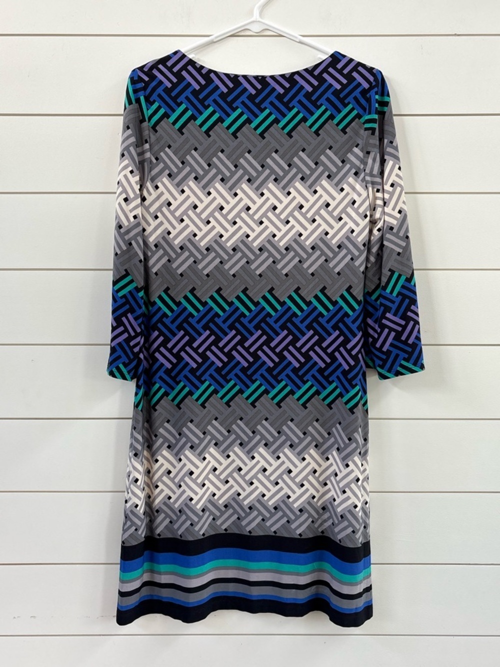 Jessica Howard Multicolor Woven-Pattern Dress